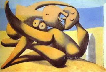 Pablo Picasso Painting - Figuras en una playa 1931 cubismo Pablo Picasso